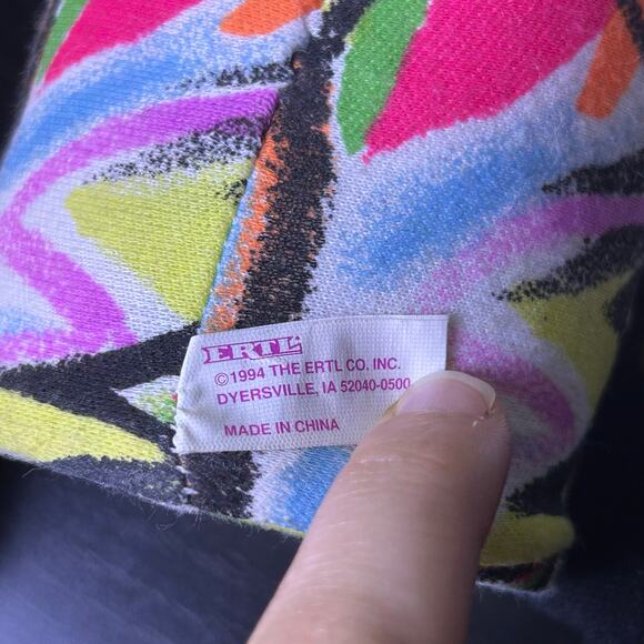 Vintage 1994 Ertl Jibba Jabber noise maker Toy Colorful 90s 15" Plush Silly Kids - Picture 15 of 16